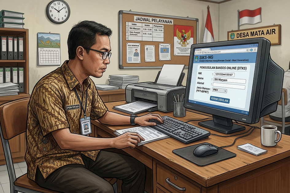 Kejar Target Tepat Sasaran, Pemdes Mata Air Usulkan Ratusan KPM dan Lakukan Pemutakhiran Desil di Bulan Maret